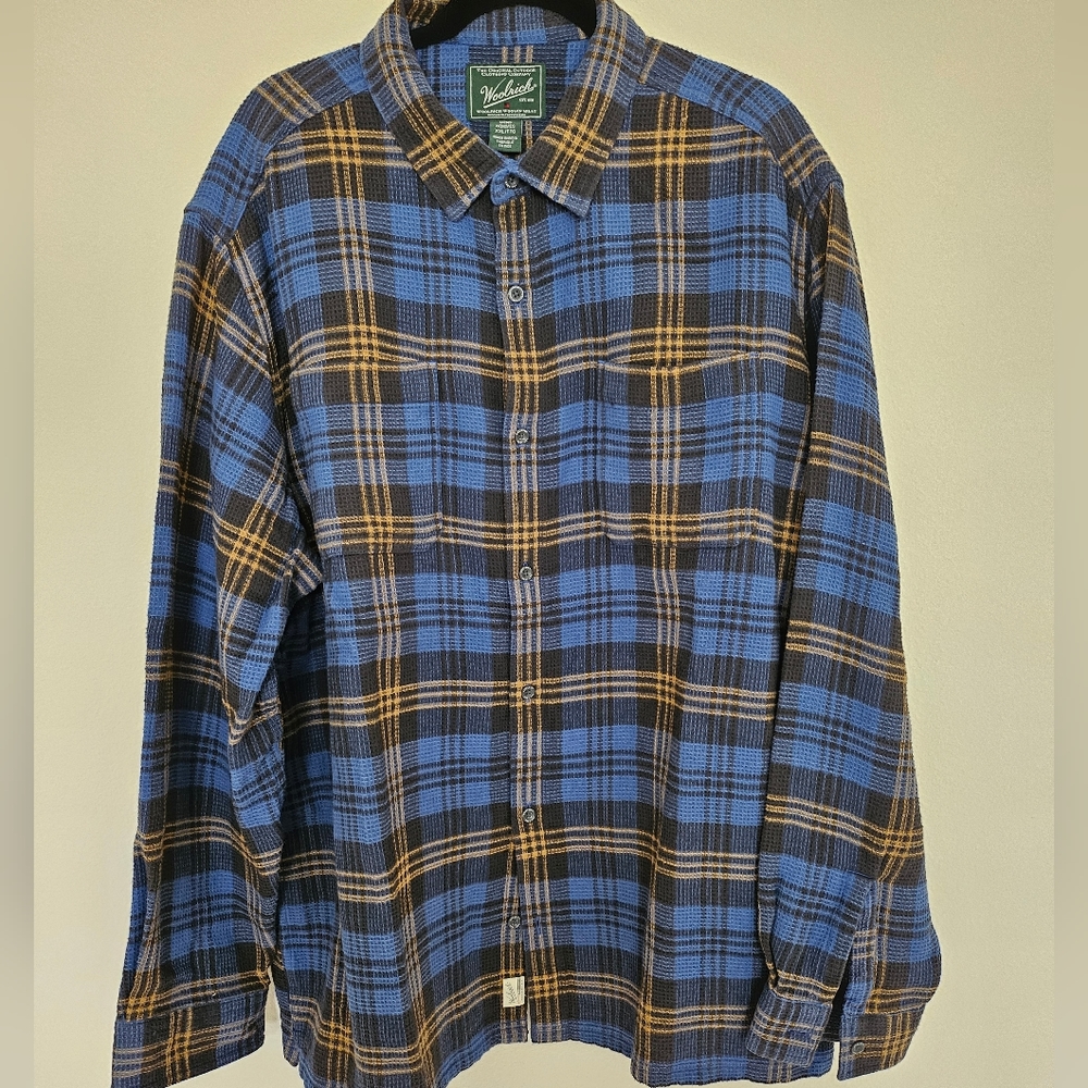 Woolrich Waffle Weave 100% Organic Cotton Shirt